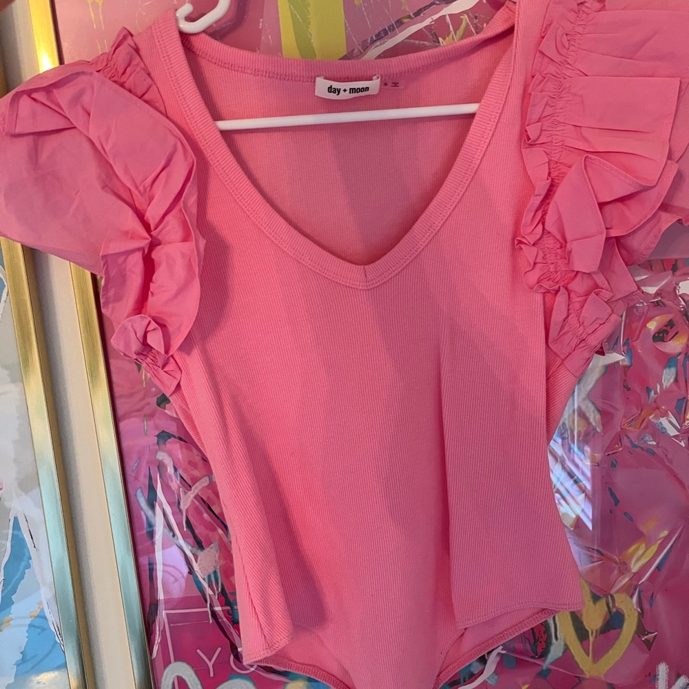 Day + Moon pink body suit